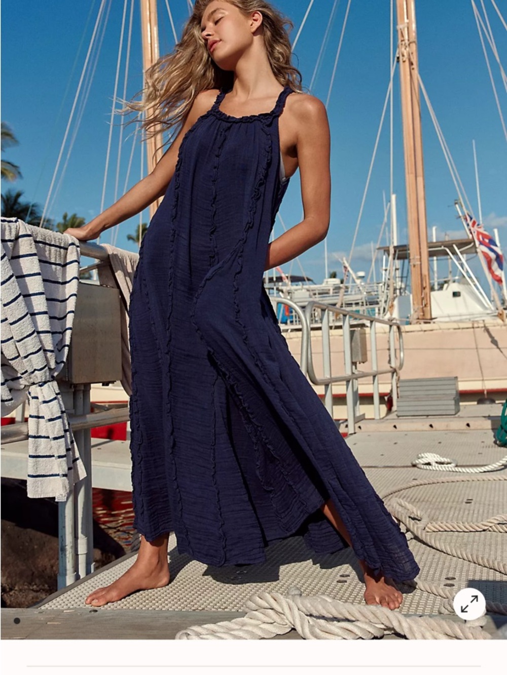 NWOT ✨ Free People McKinley Maxi Dress – Pirouette – Size Large ✨